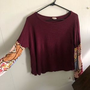 Boutique waffle knit shirt